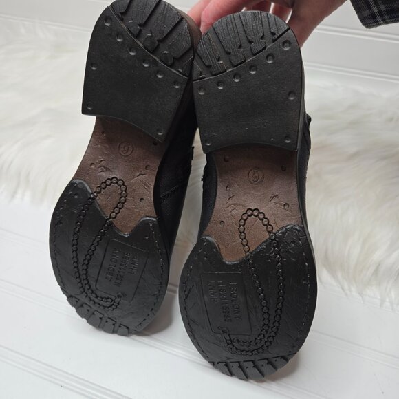 Luichiny Black Vegan Leather Moto Boots Women's "Mara Beth" Size 6 New In Box - Picture 7 of 10